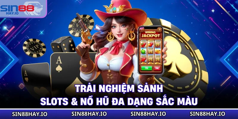 Trải nghiệm sảnh slots & nổ hũ đa dạng sắc màu